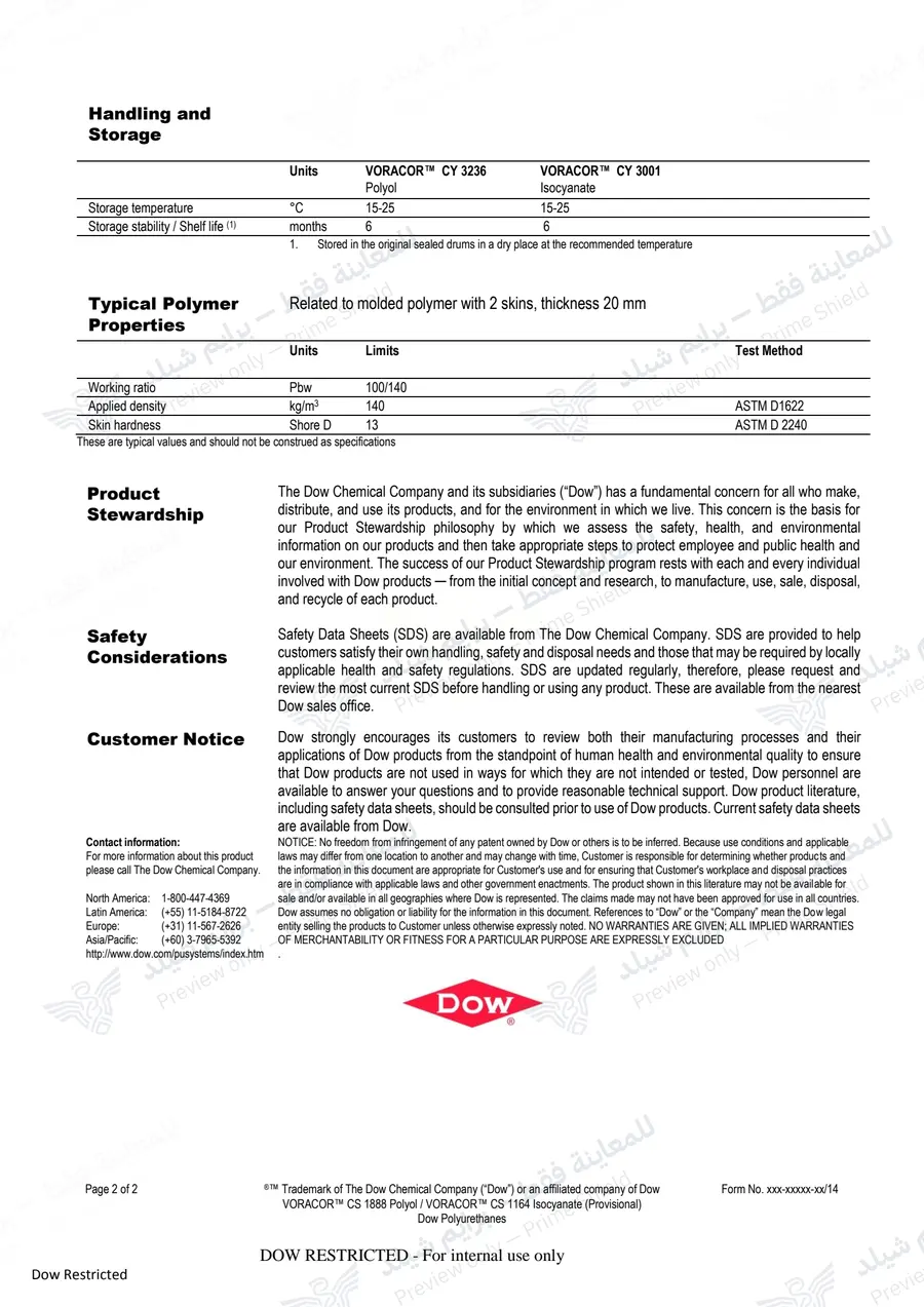 Page 10 of 10 — VORACOR CS 1888 — Official sheet (EN)