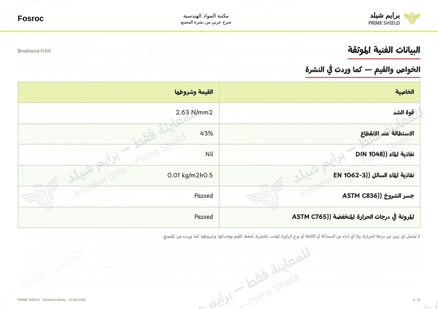 الصفحة 3 من 12 — Brushbond FLXIII — الشرح العربي