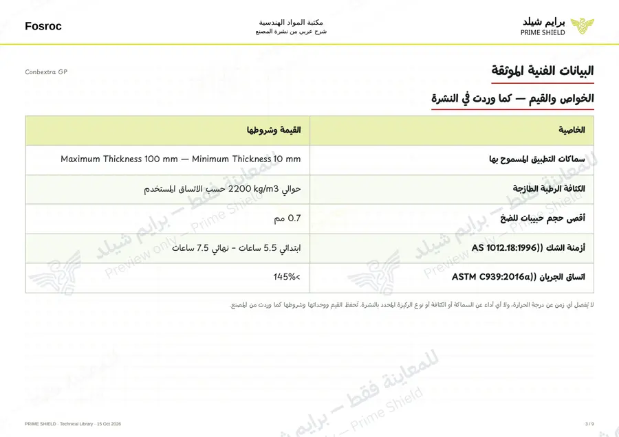الصفحة 3 من 13 — Conbextra GP — الشرح العربي
