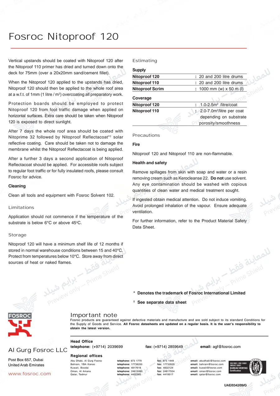 الصفحة 11 من 11 — Nitoproof 120 — النشرة الرسمية (EN)