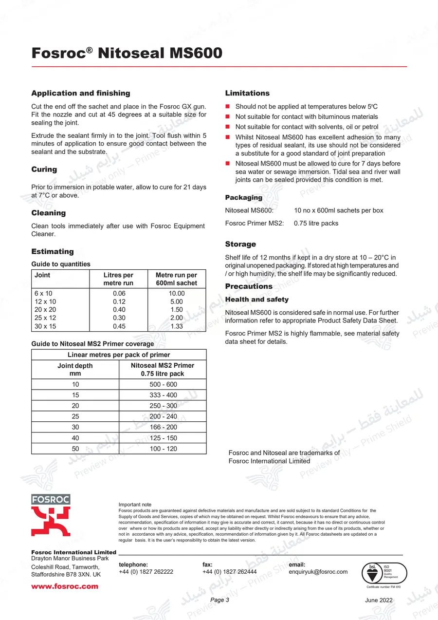Page 14 of 14 — Nitoseal MS600 — Official sheet (EN)
