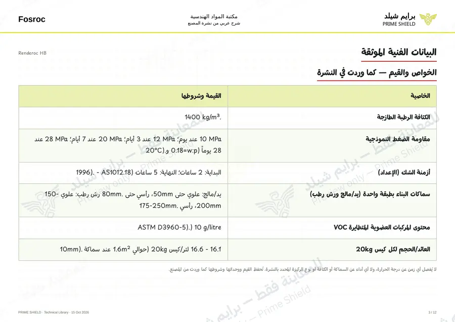 الصفحة 3 من 16 — Renderoc HB — الشرح العربي