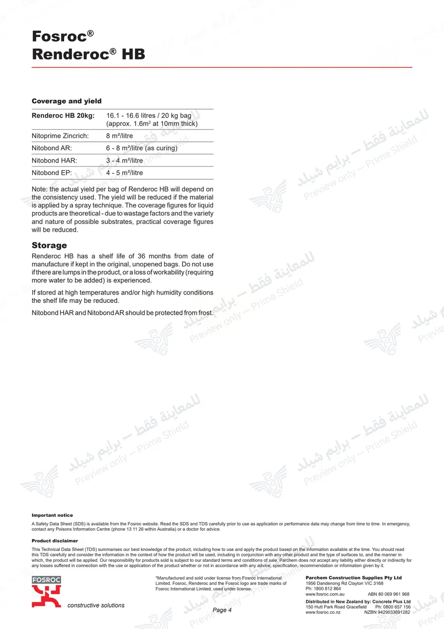 الصفحة 16 من 16 — Renderoc HB — النشرة الرسمية (EN)