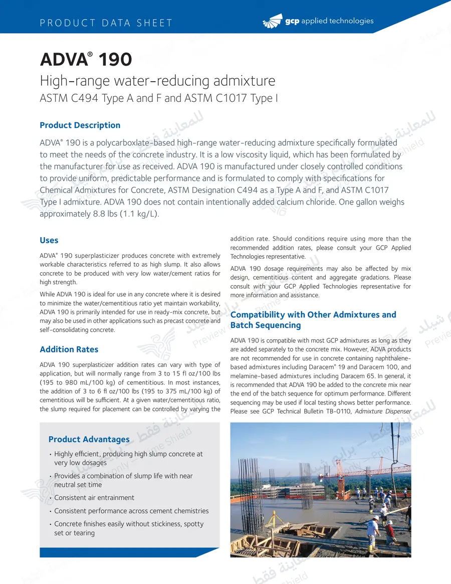 Page 8 of 9 — ADVA 190 — Official sheet (EN)