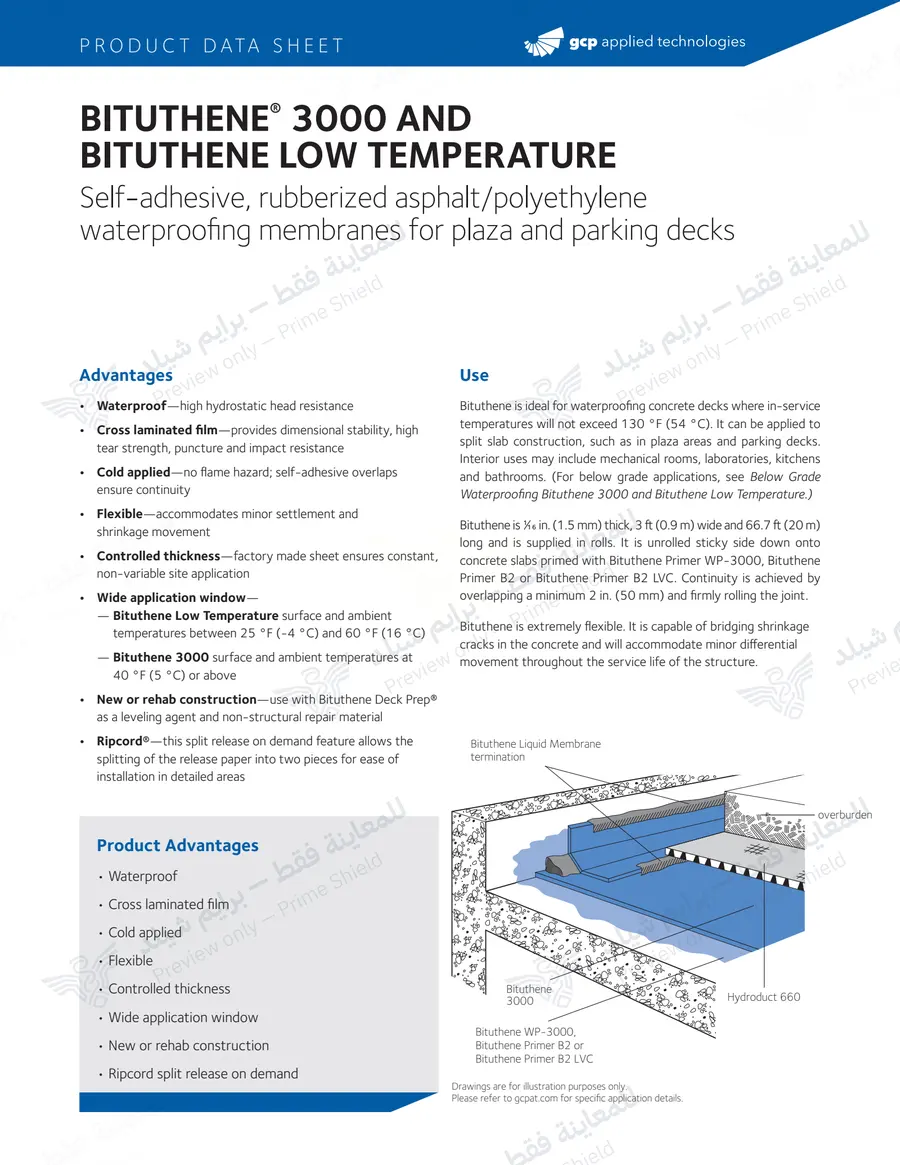 Page 11 of 14 — Bituthene 3000 — Official sheet (EN)