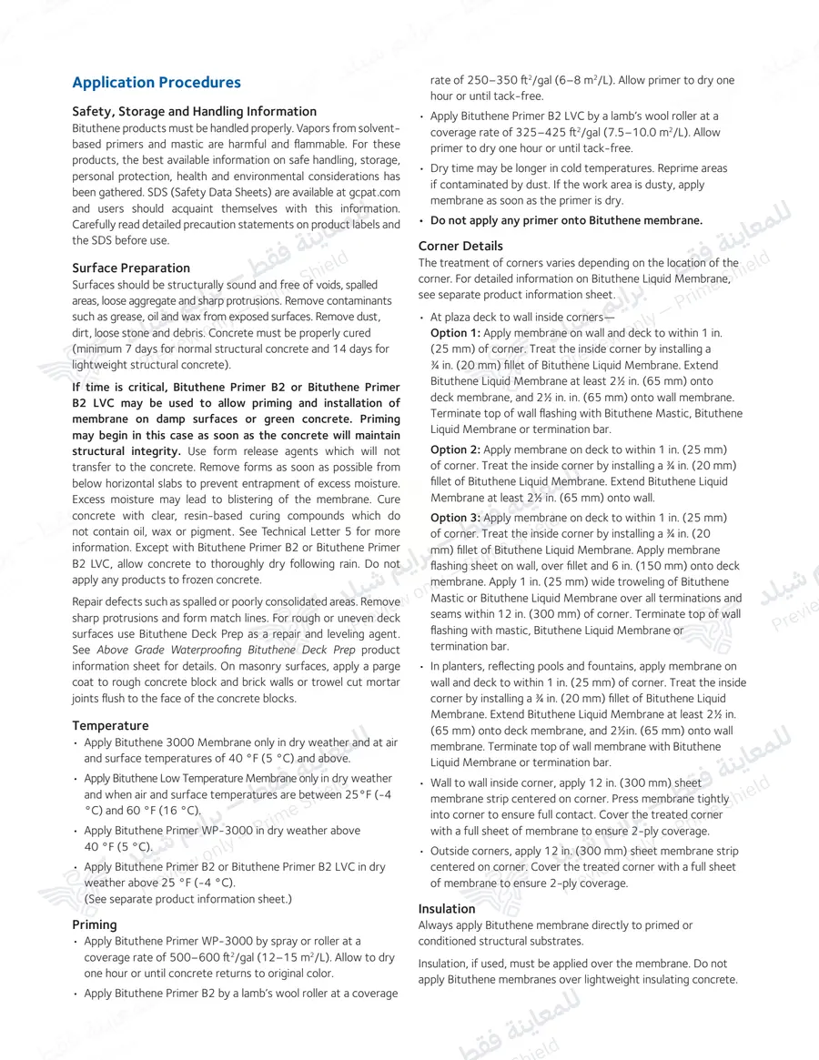 Page 12 of 14 — Bituthene 3000 — Official sheet (EN)