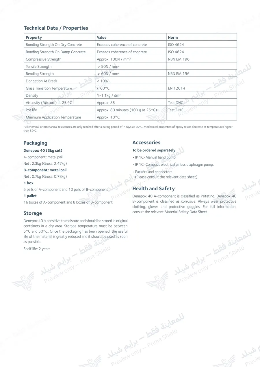 Page 11 of 12 — Denepox 40 — Official sheet (EN)