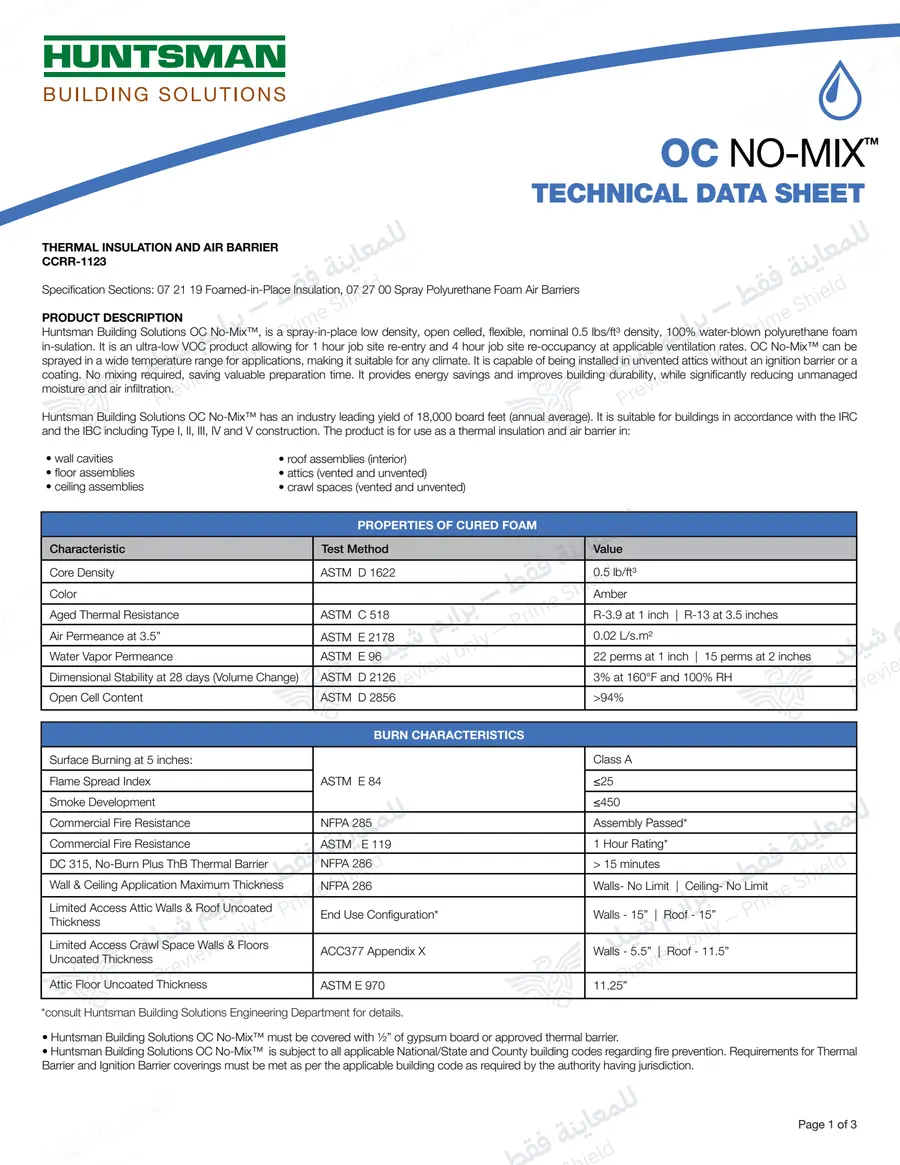 الصفحة 10 من 12 — OC No-Mix — النشرة الرسمية (EN)