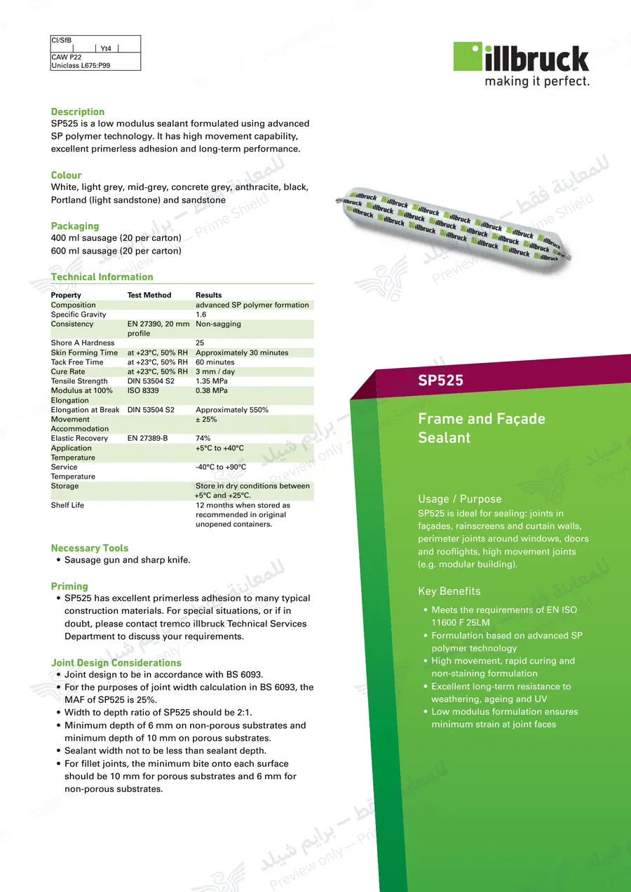 Page 11 of 12 — SP525 — Official sheet (EN)