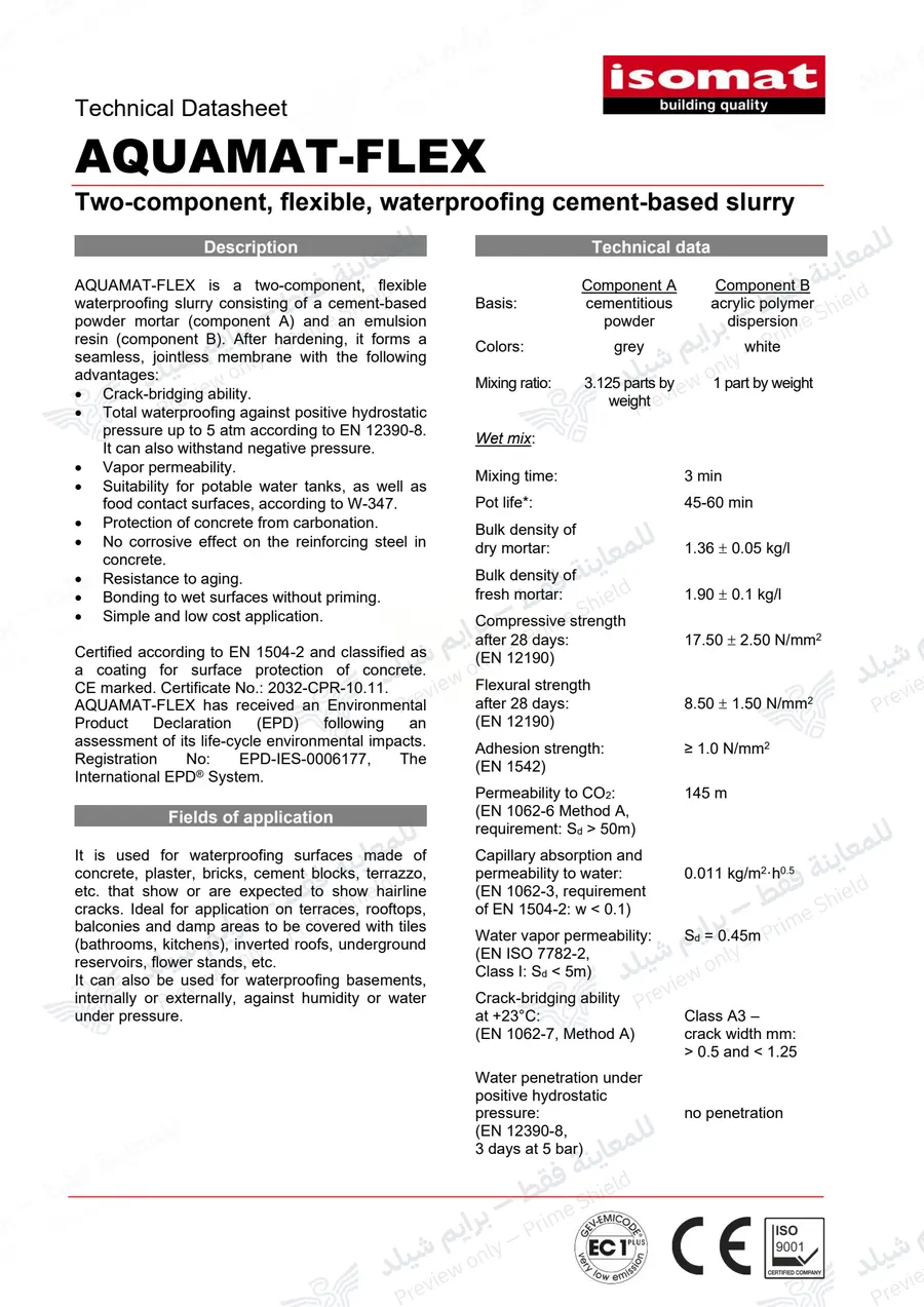 Page 10 of 12 — AQUAMAT-FLEX — Official sheet (EN)