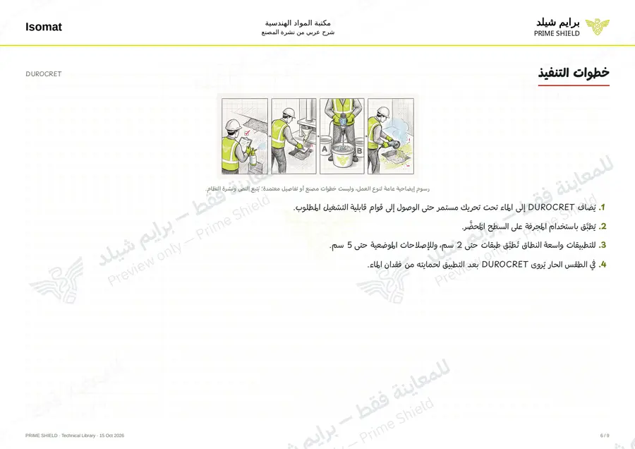 الصفحة 6 من 12 — DUROCRET — الشرح العربي