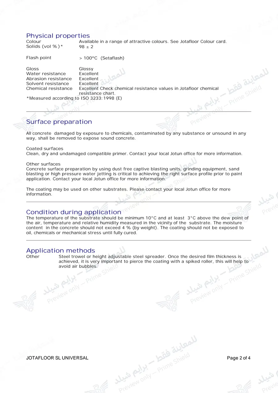 Page 13 of 15 — Jotafloor SL Universal — Official sheet (EN)