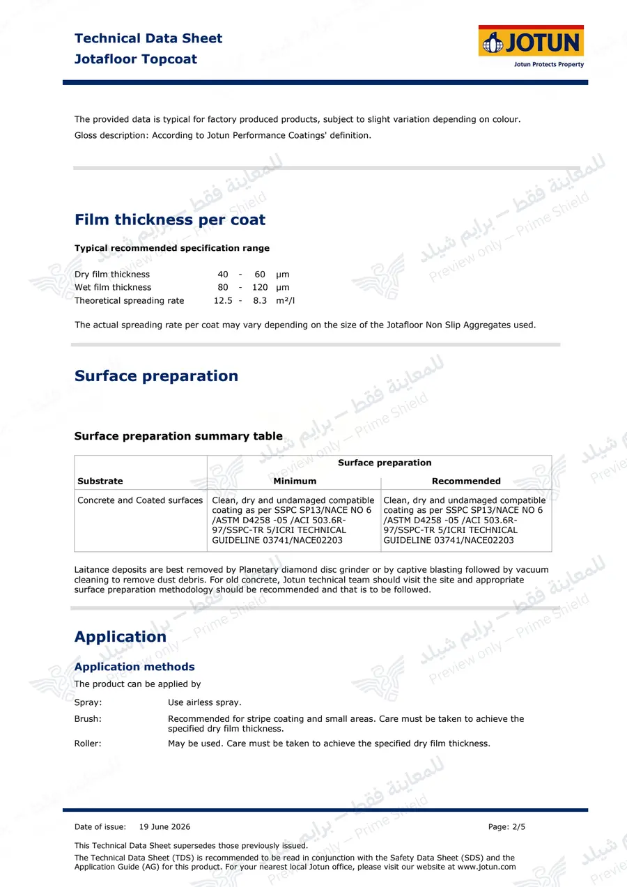 Page 11 of 18 — Jotafloor Topcoat — Official sheet (EN)