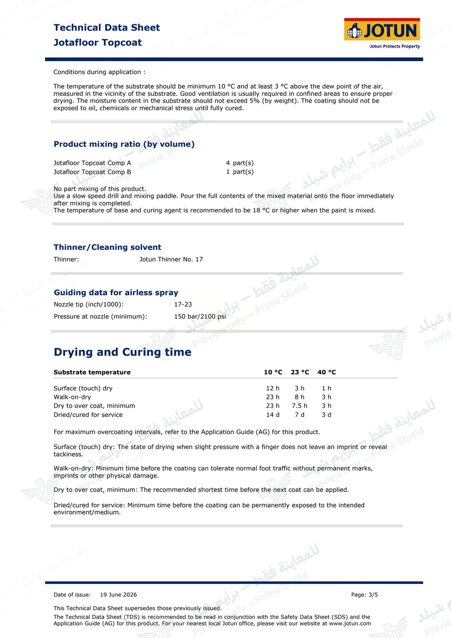 Page 12 of 18 — Jotafloor Topcoat — Official sheet (EN)