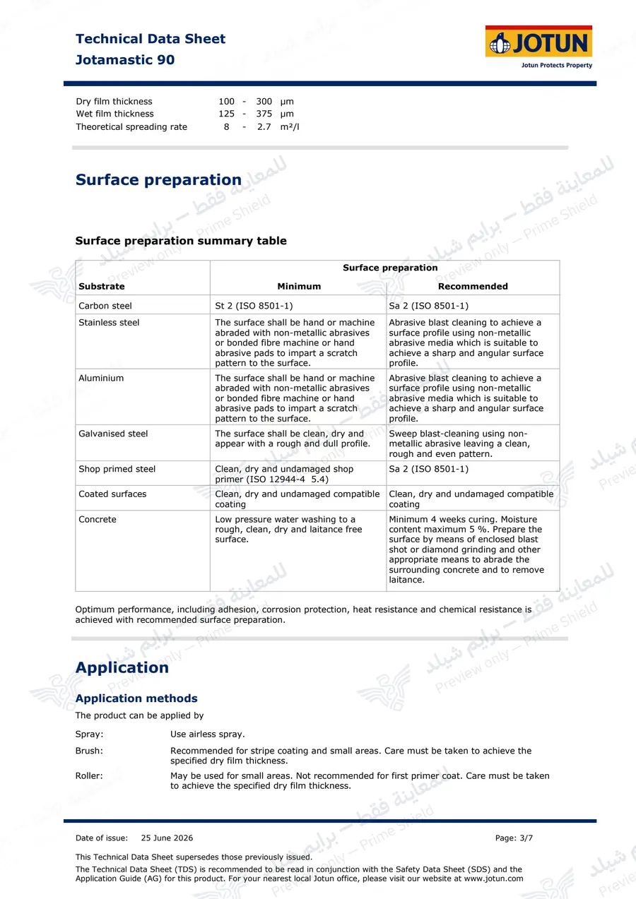 Page 14 of 18 — Jotamastic 90 — Official sheet (EN)