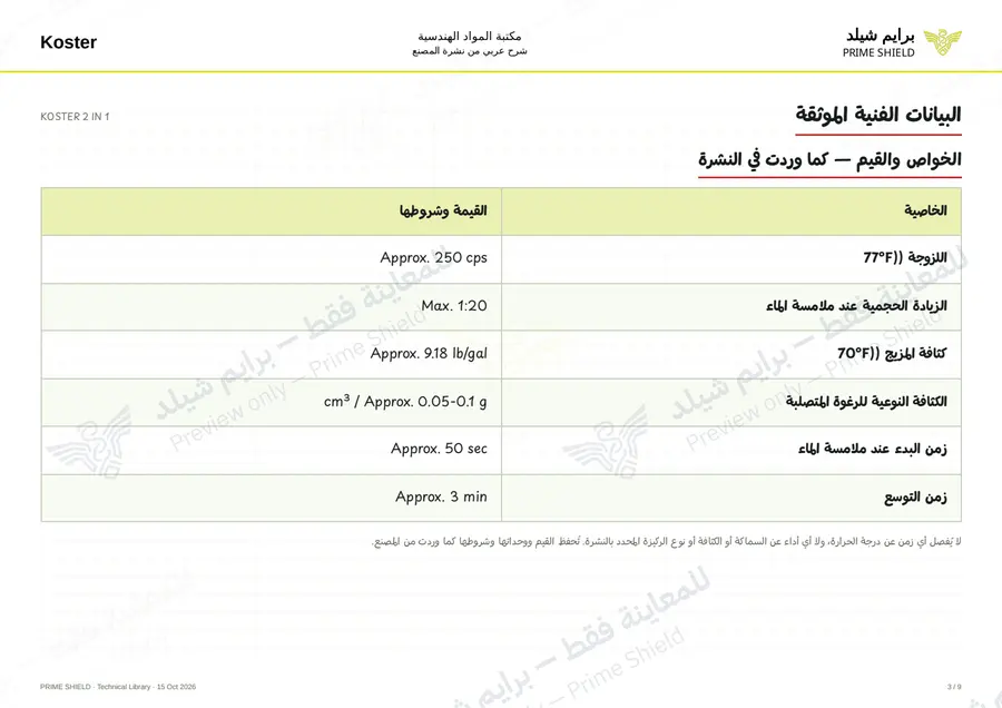 الصفحة 3 من 11 — KOSTER 2 IN 1 — الشرح العربي