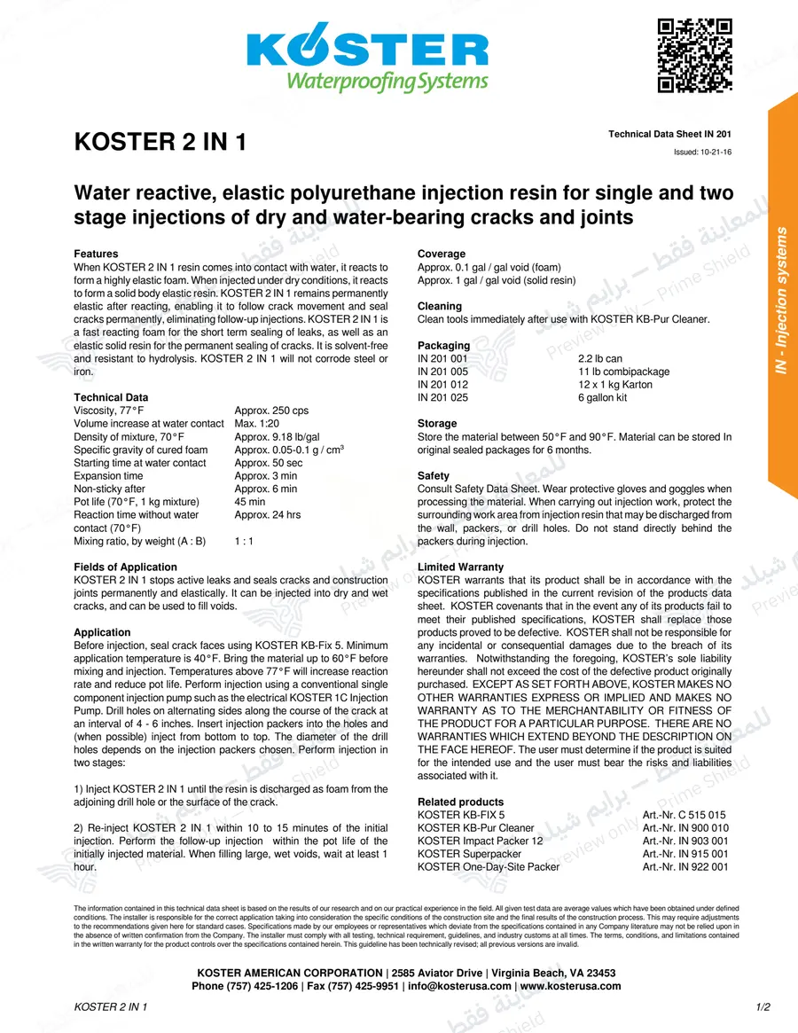 الصفحة 10 من 11 — KOSTER 2 IN 1 — النشرة الرسمية (EN)
