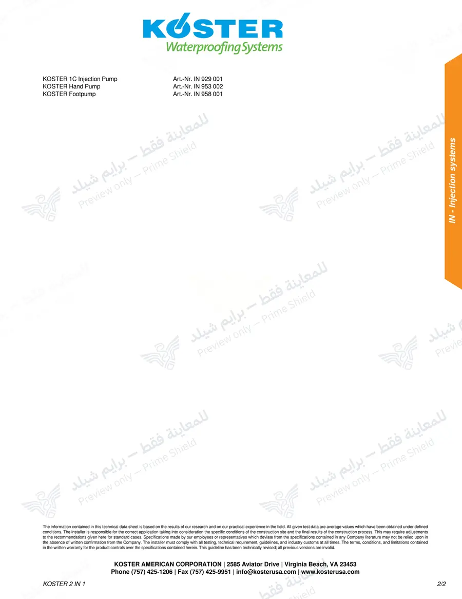 الصفحة 11 من 11 — KOSTER 2 IN 1 — النشرة الرسمية (EN)