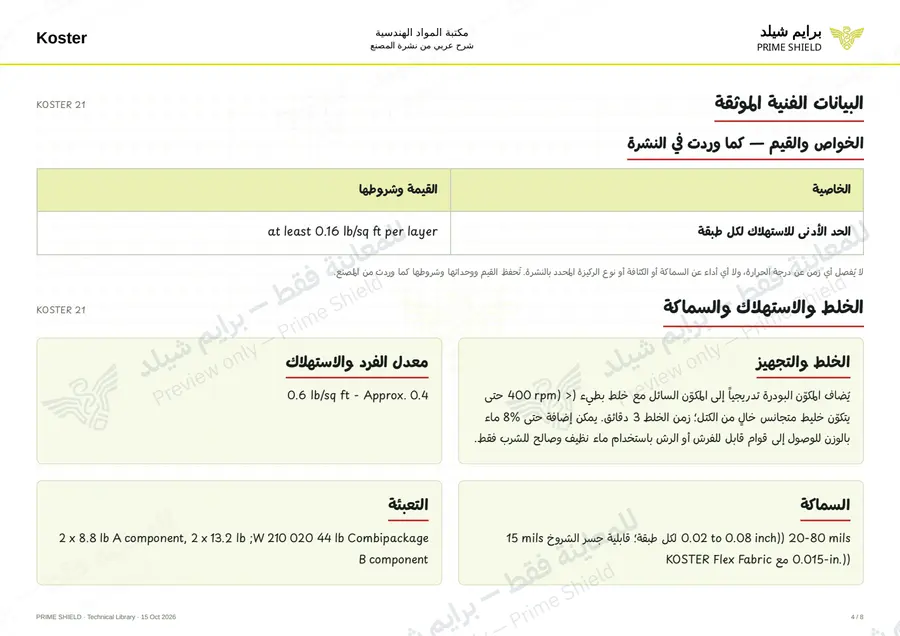 الصفحة 4 من 10 — KOSTER 21 — الشرح العربي