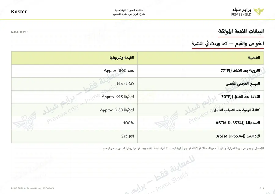 الصفحة 3 من 10 — KOSTER IN 1 — الشرح العربي