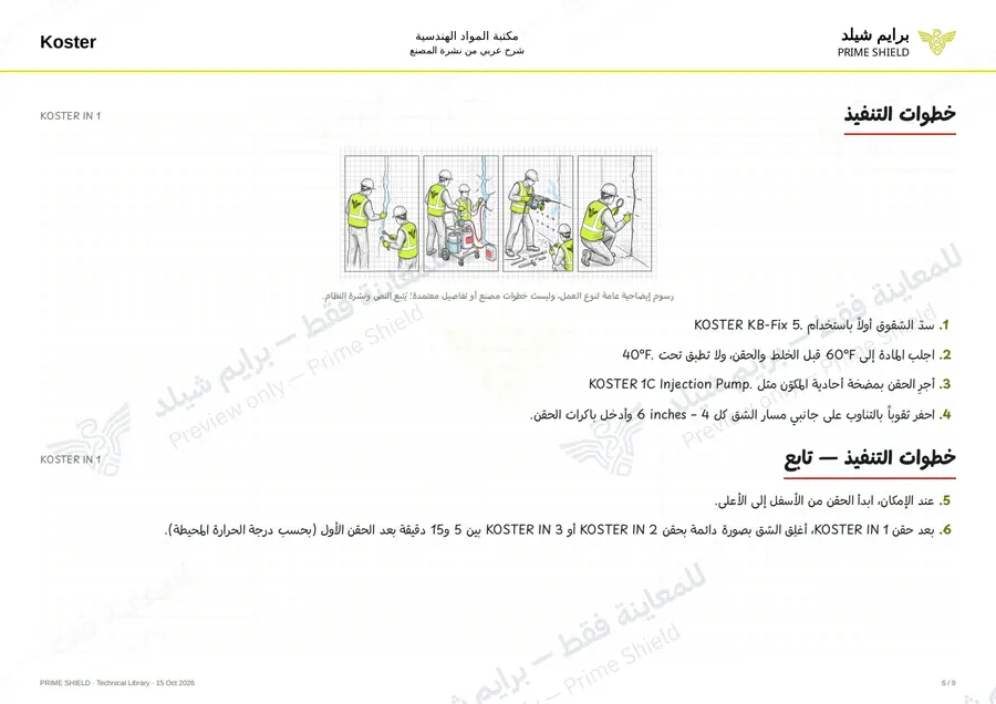 الصفحة 6 من 10 — KOSTER IN 1 — الشرح العربي
