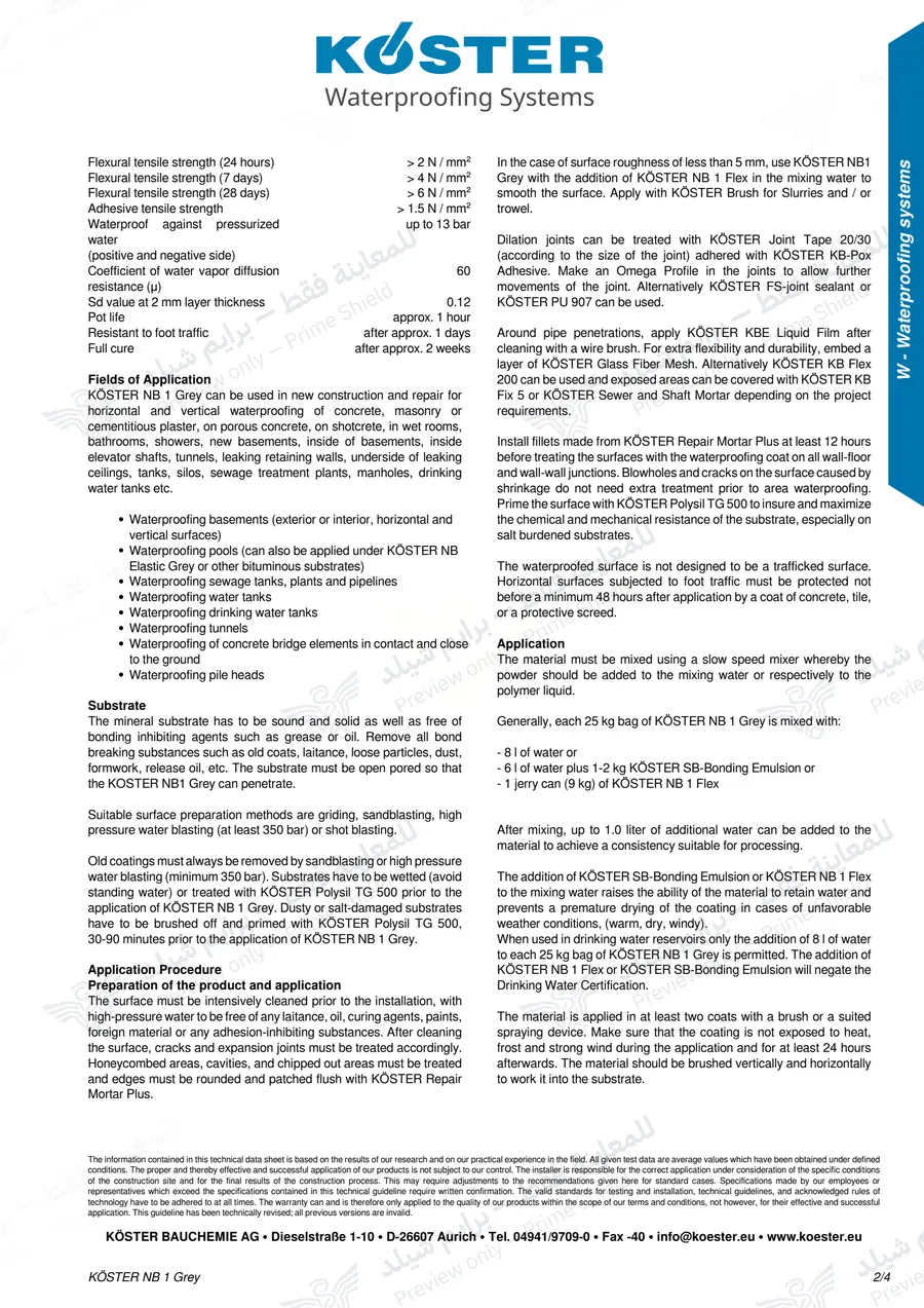 الصفحة 12 من 14 — KOSTER NB 1 Grey — النشرة الرسمية (EN)