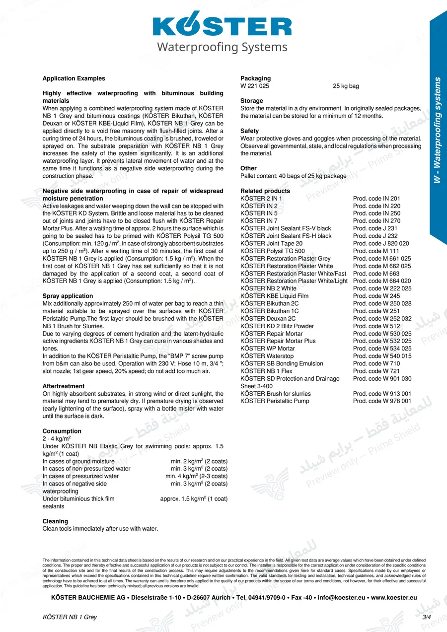 الصفحة 13 من 14 — KOSTER NB 1 Grey — النشرة الرسمية (EN)
