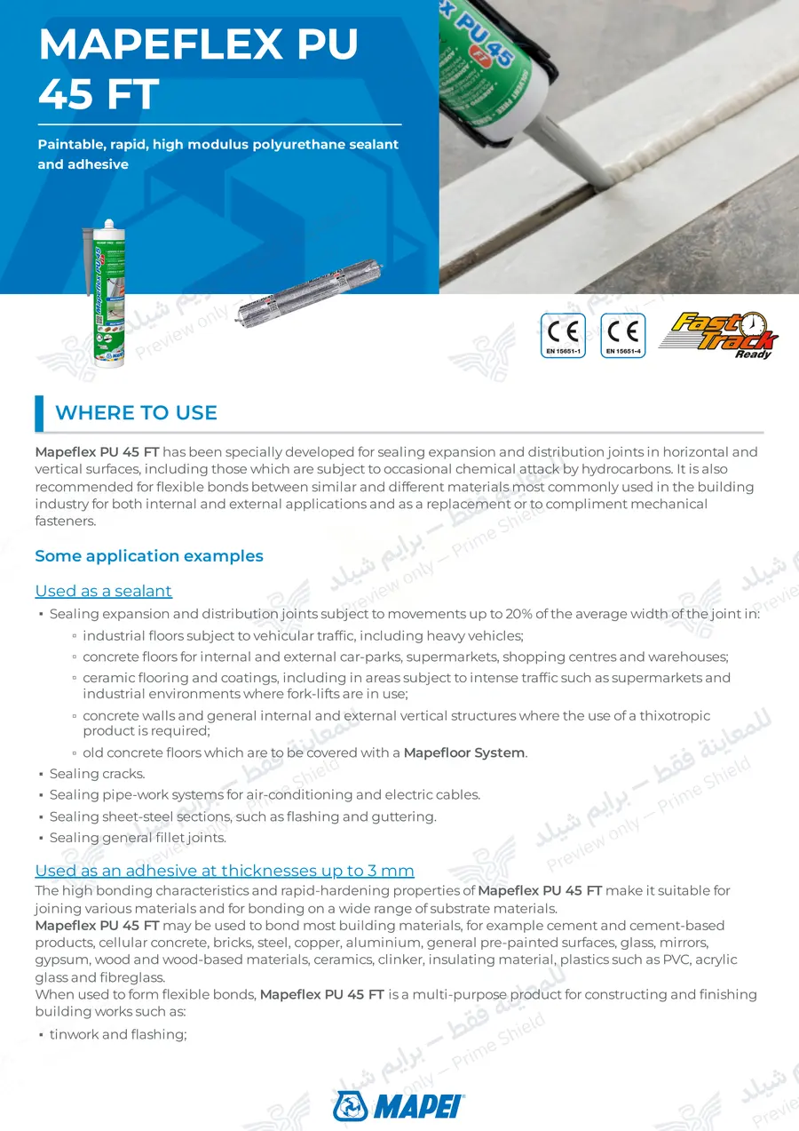 Page 12 of 17 — MAPEFLEX PU 45 FT — Official sheet (EN)
