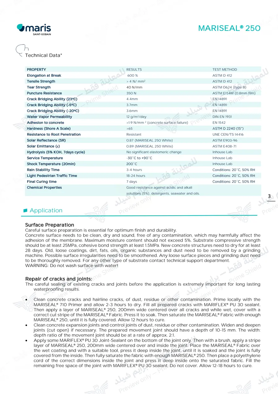 الصفحة 13 من 14 — MARISEAL 250 — النشرة الرسمية (EN)