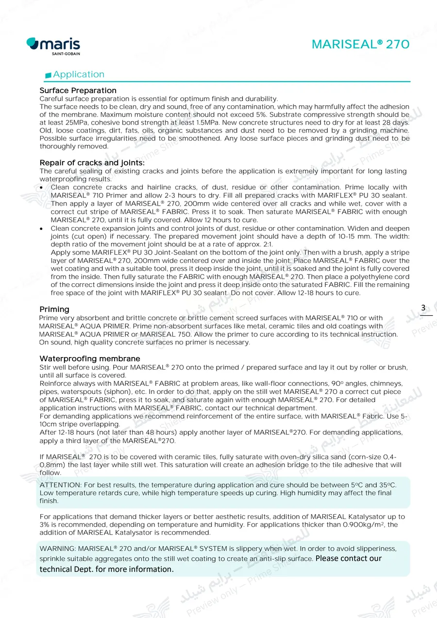 Page 13 of 14 — MARISEAL 270 — Official sheet (EN)