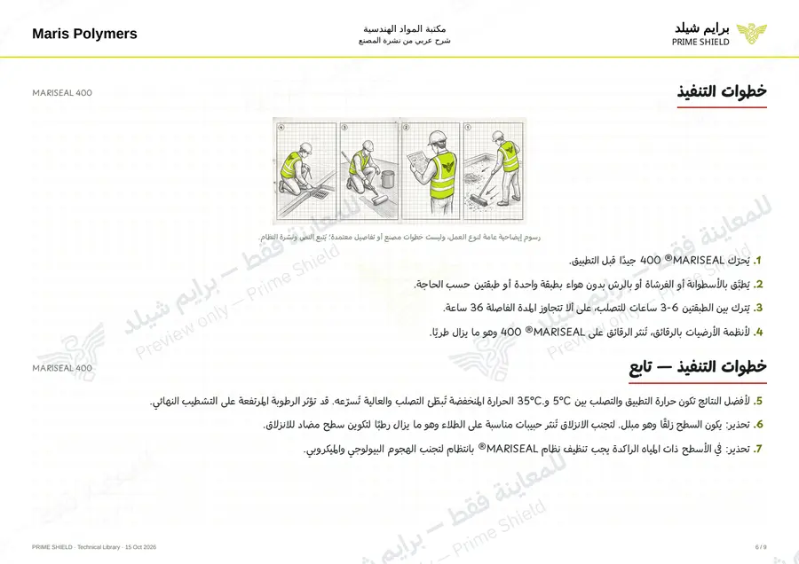 الصفحة 6 من 12 — MARISEAL 400 — الشرح العربي