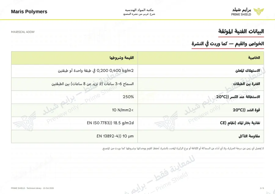 الصفحة 3 من 12 — MARISEAL 400W — الشرح العربي