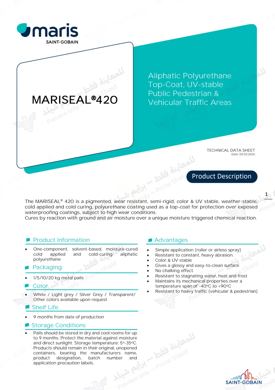 Page 10 of 12 — MARISEAL 420 — Official sheet (EN)