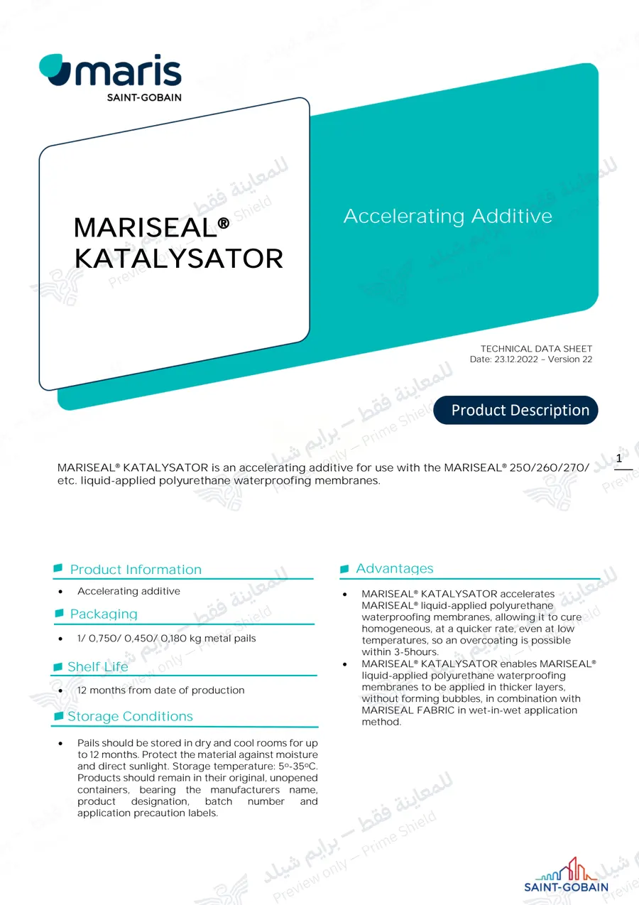 الصفحة 9 من 10 — MARISEAL KATALYSATOR — النشرة الرسمية (EN)