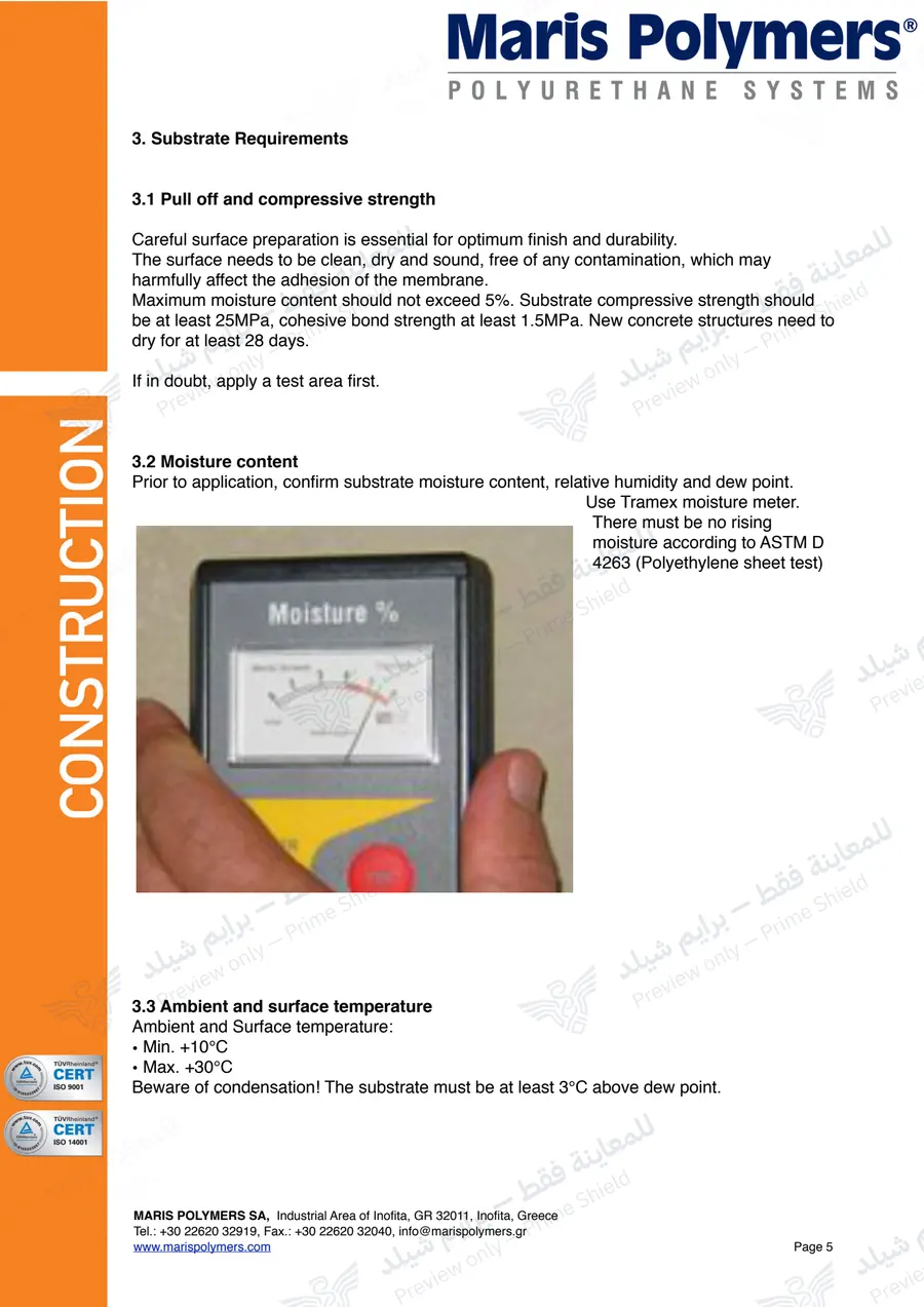 Page 15 of 23 — MARISEAL System Method Statement — Official sheet (EN)