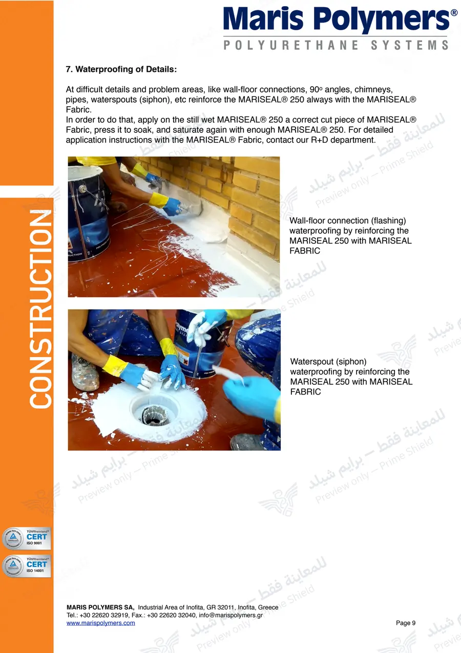 Page 19 of 23 — MARISEAL System Method Statement — Official sheet (EN)