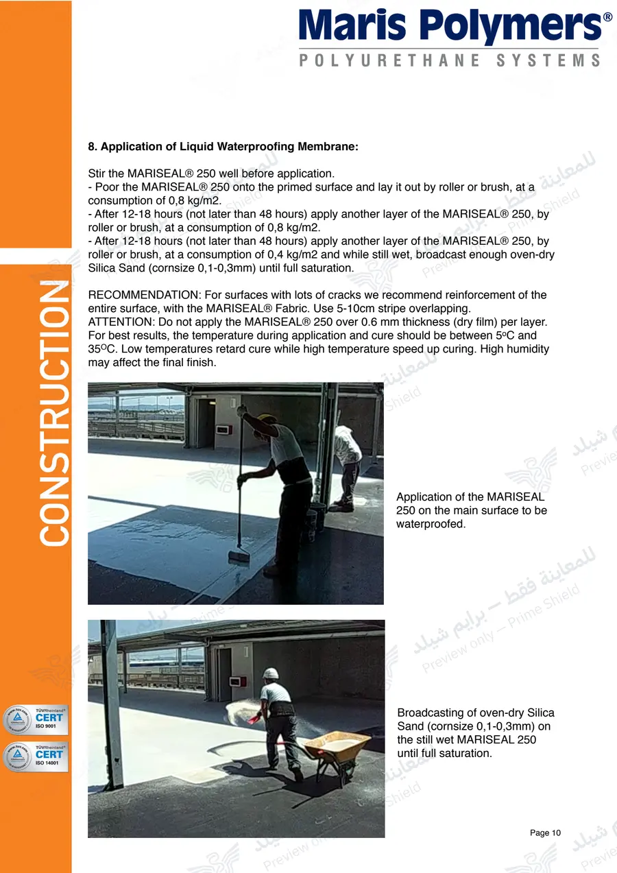 Page 20 of 23 — MARISEAL System Method Statement — Official sheet (EN)