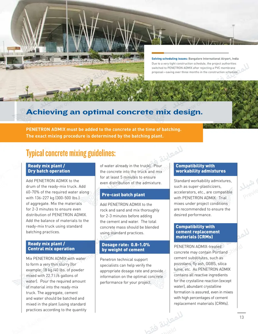 الصفحة 21 من 24 — Penetron Admix Brochure — النشرة الرسمية (EN)