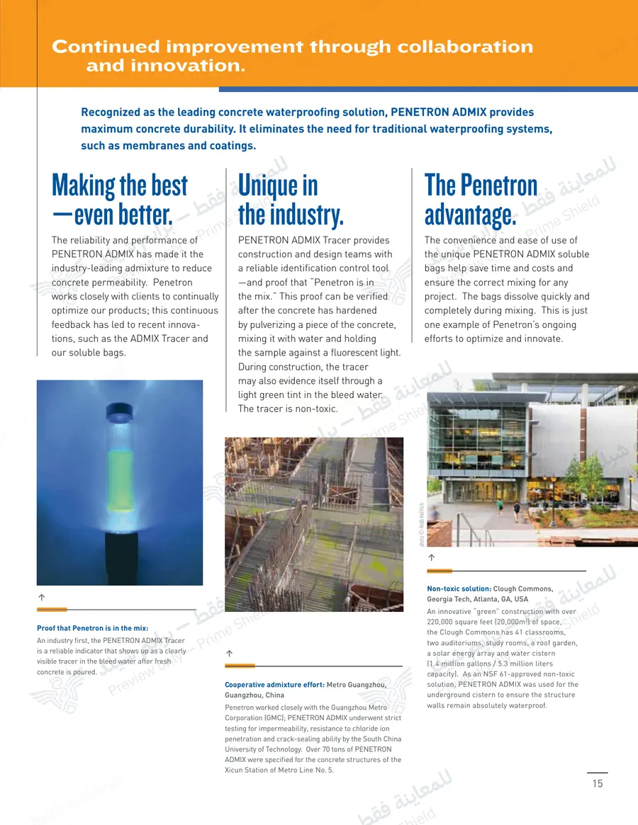 الصفحة 23 من 24 — Penetron Admix Brochure — النشرة الرسمية (EN)