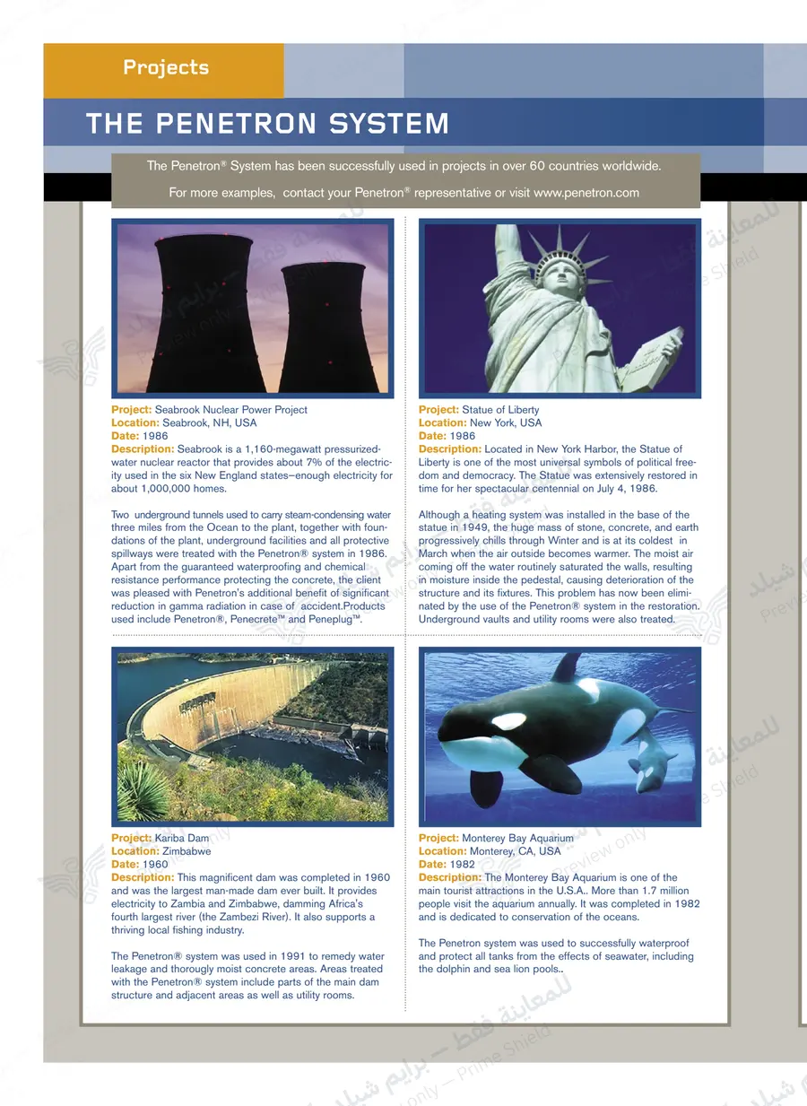 الصفحة 23 من 25 — Penetron Brochure — النشرة الرسمية (EN)