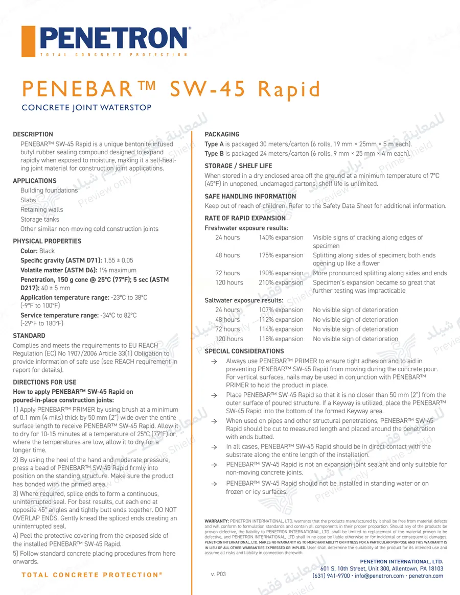 Page 9 of 11 — Penebar SW-45 Rapid — Official sheet (EN)