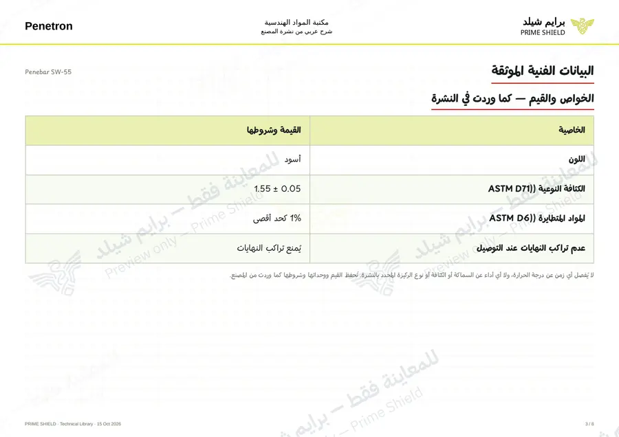 الصفحة 3 من 11 — Penebar SW-55 — الشرح العربي