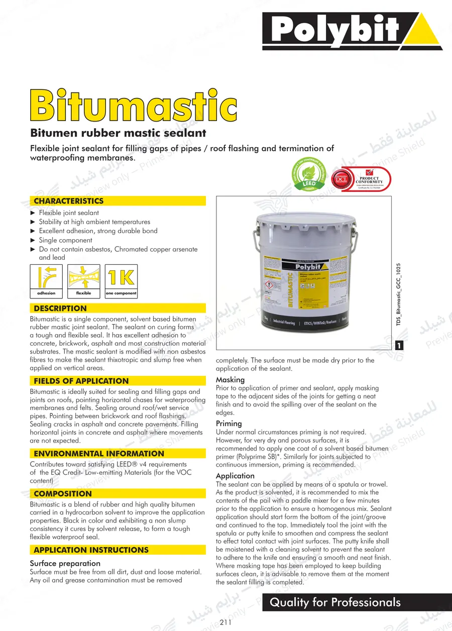Page 10 of 11 — Polybit Bitumastic — Official sheet (EN)