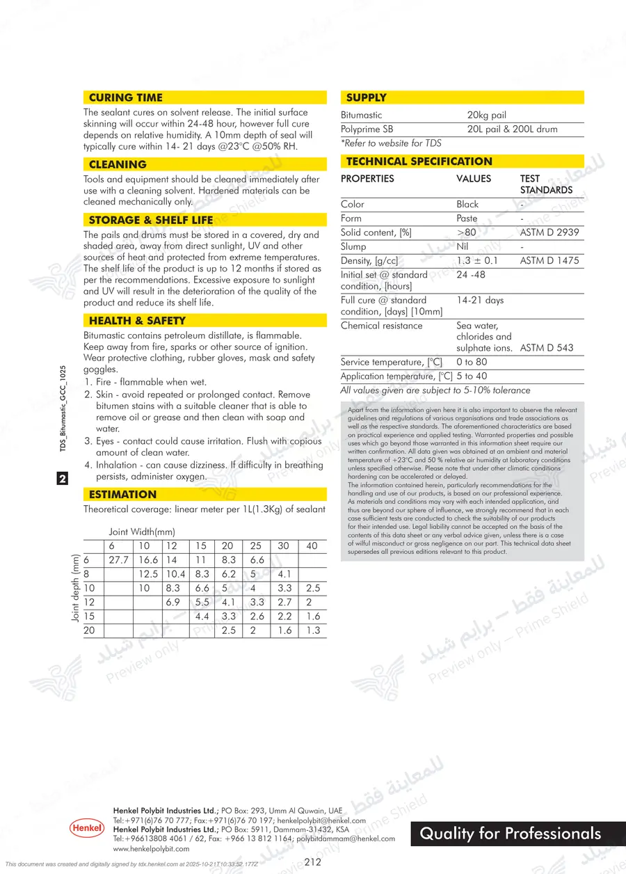 Page 11 of 11 — Polybit Bitumastic — Official sheet (EN)