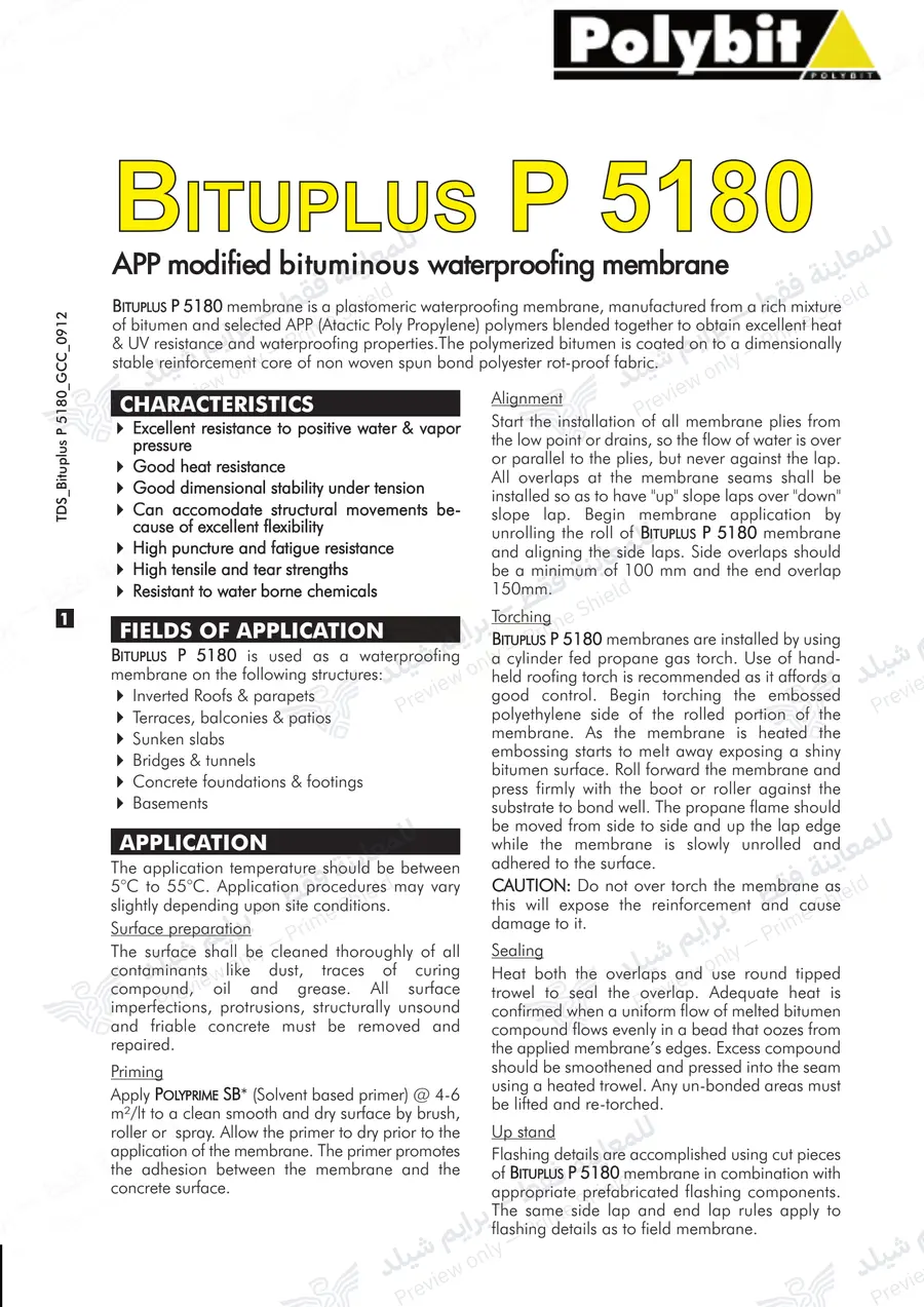 Page 11 of 12 — Bituplus P 5180 — Official sheet (EN)