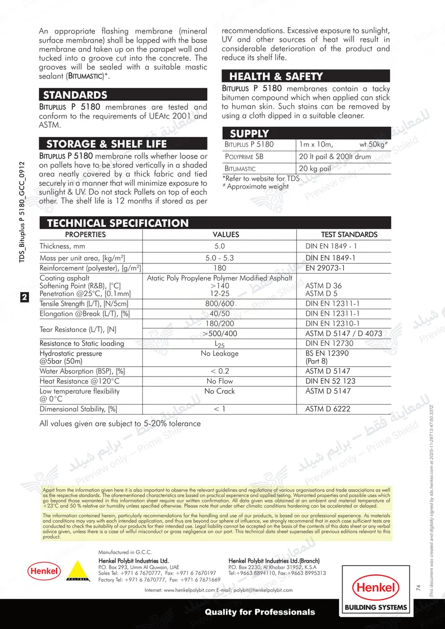 Page 12 of 12 — Bituplus P 5180 — Official sheet (EN)