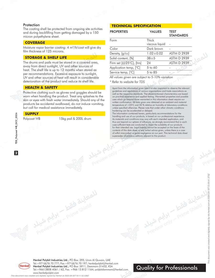 Page 11 of 11 — Polycoat WB — Official sheet (EN)
