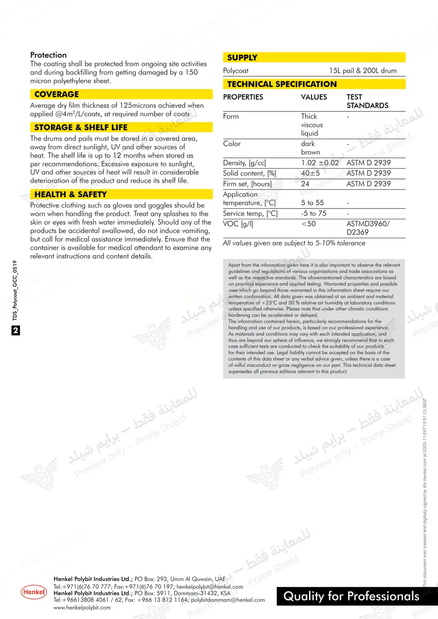 Page 9 of 9 — Polycoat — Official sheet (EN)
