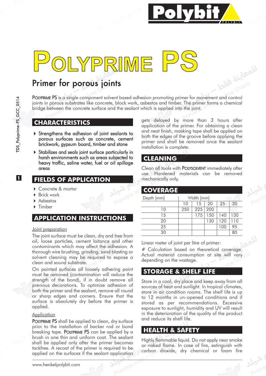 Page 9 of 10 — Polyprime PS — Official sheet (EN)