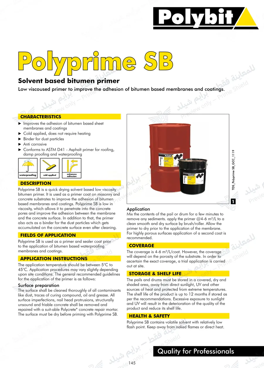 Page 9 of 10 — Polyprime SB — Official sheet (EN)